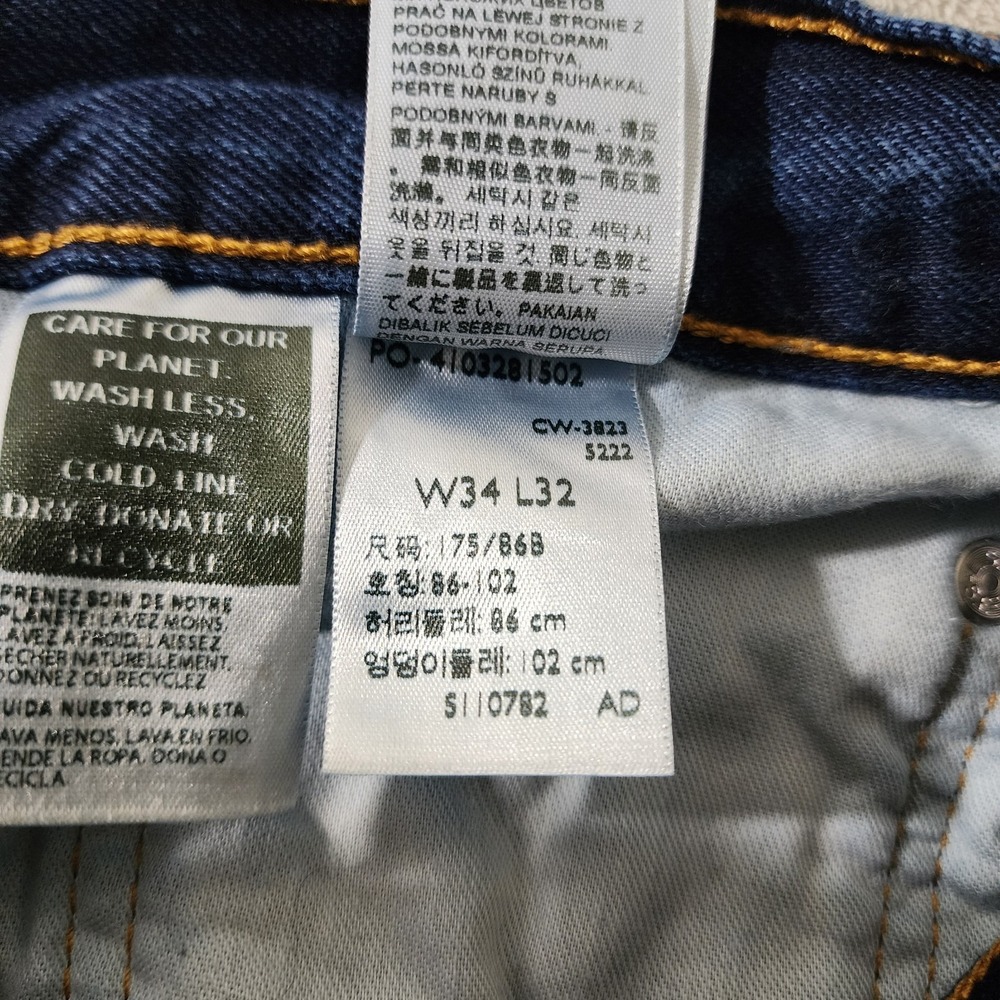 Levi's 512 Jean's Men's W34 L31 Denim Blue Tapered Leg - Picture 4 of 9